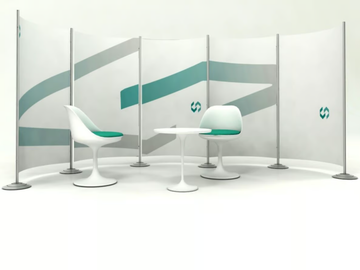 ONDA - Freestanding office screen by STUDIO T - view 3